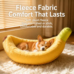 Banana-Shaped Pet Bed for Small Dogs and Cats