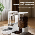 Automatic Pet Feeder & Water Dispenser with Dual Bowls