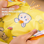 Cat Crinkle Tunnel Toy with Rabbit or Bear Hideaway Bag