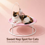 Elevated Round Pet Bed with Breathable Hammock