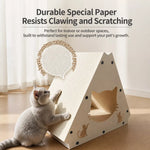 Triangular Corrugated Cardboard Cat Scratcher House