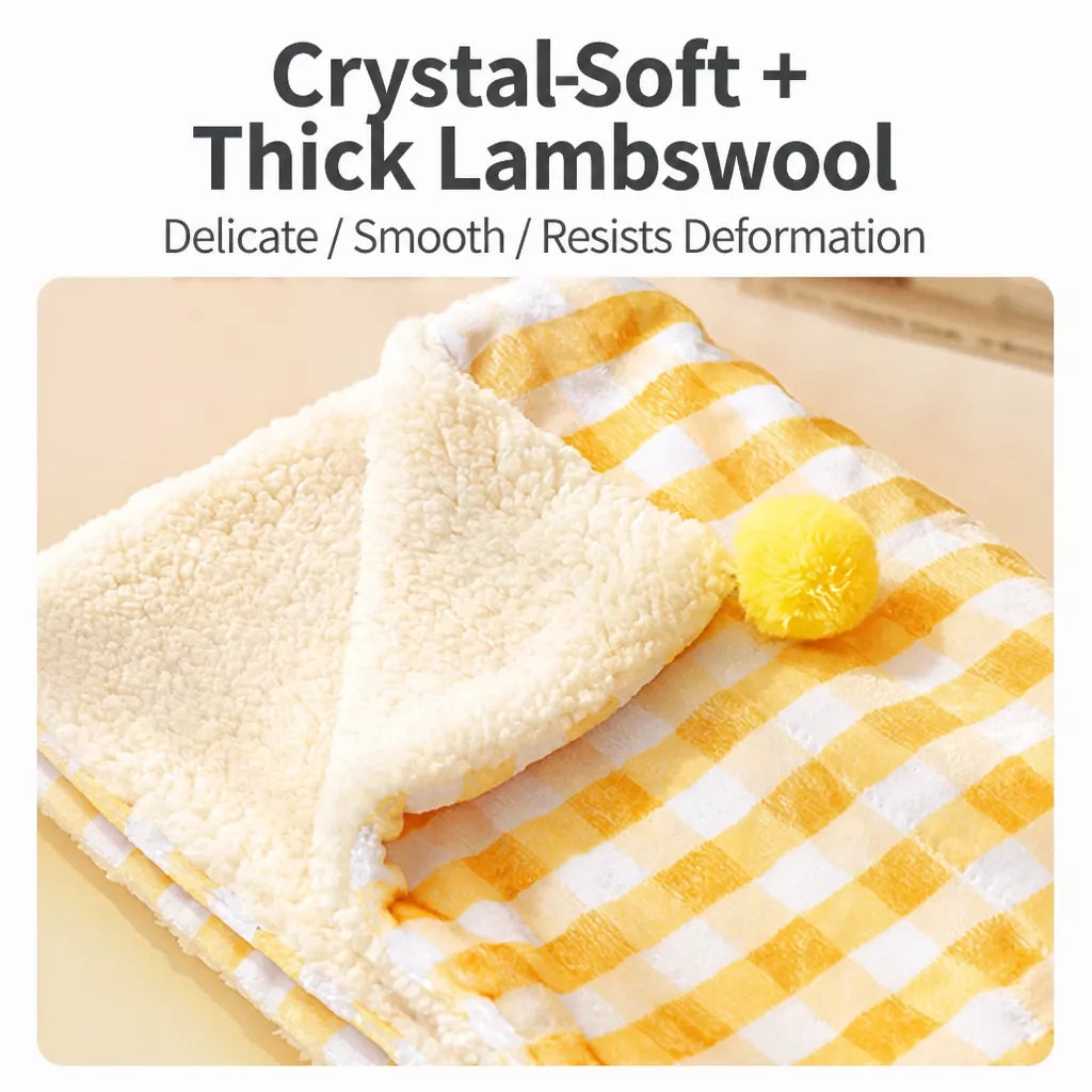 Cotton-Linen Pet Blanket Mat for Cats and Dogs