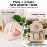 Indoor Cat & Dog Tent Bed with Removable, Washable Cushion