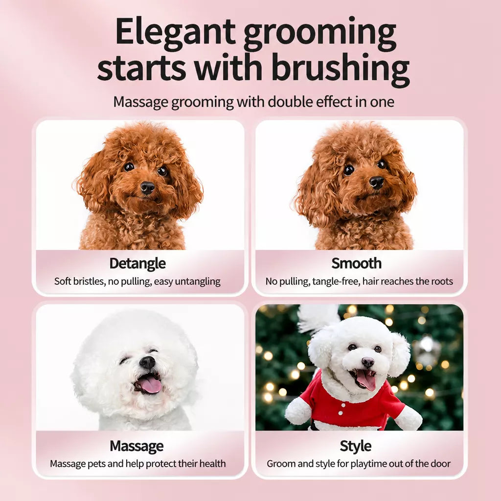 Massage Grooming Brush for Small Dogs