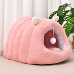 Semi-Enclosed Cat Bed with Tunnel
