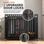 Metal Dog Crate with Waste Tray for Small to Large Dogs