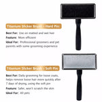 Pet Slicker Brush for Cats and Dogs – Long-Hair Grooming Tool