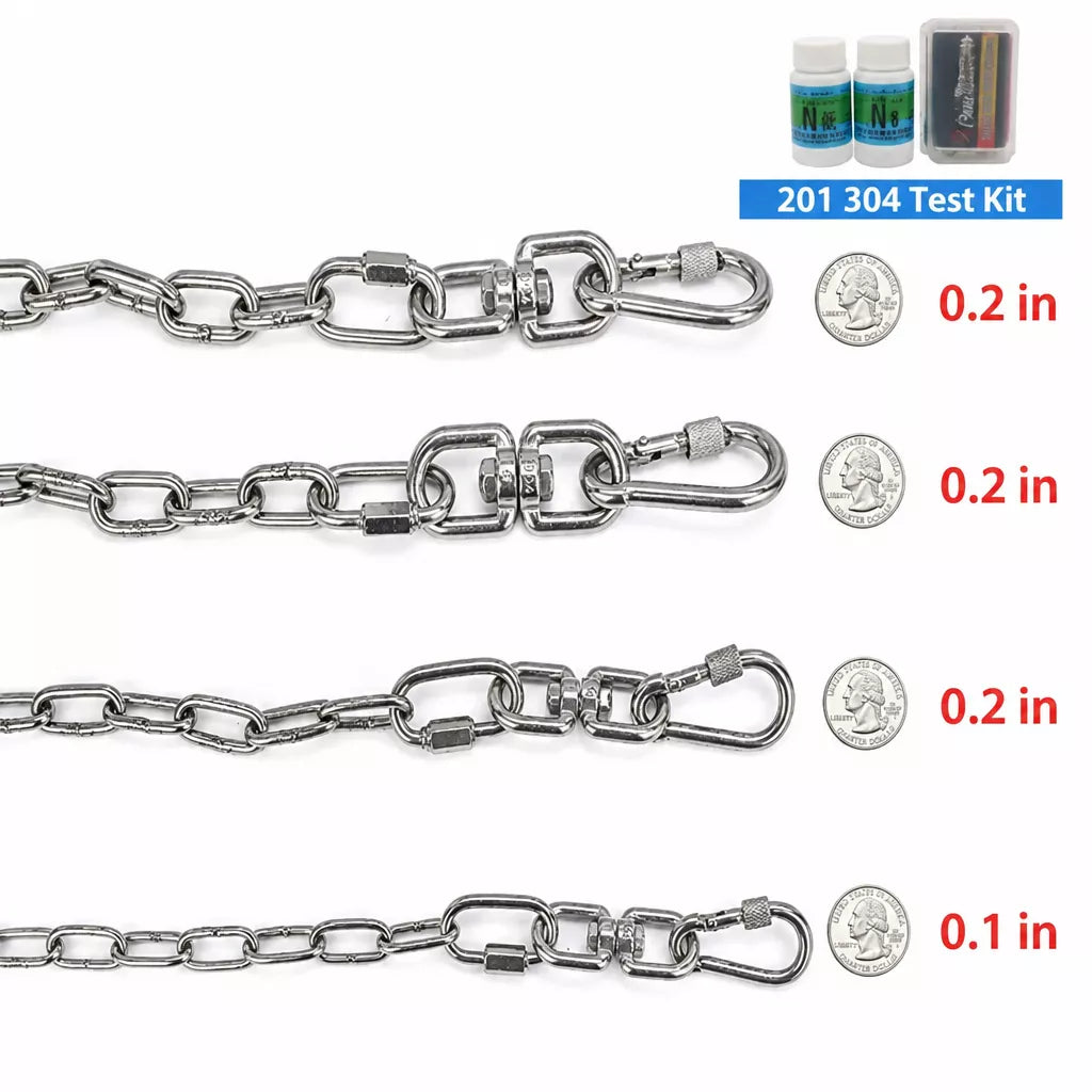 304 Stainless Steel Chain Dog Leash, Collar & Handle Set