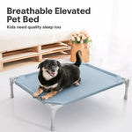 Elevated Pet Bed with Breathable Fabric and Steel Frame