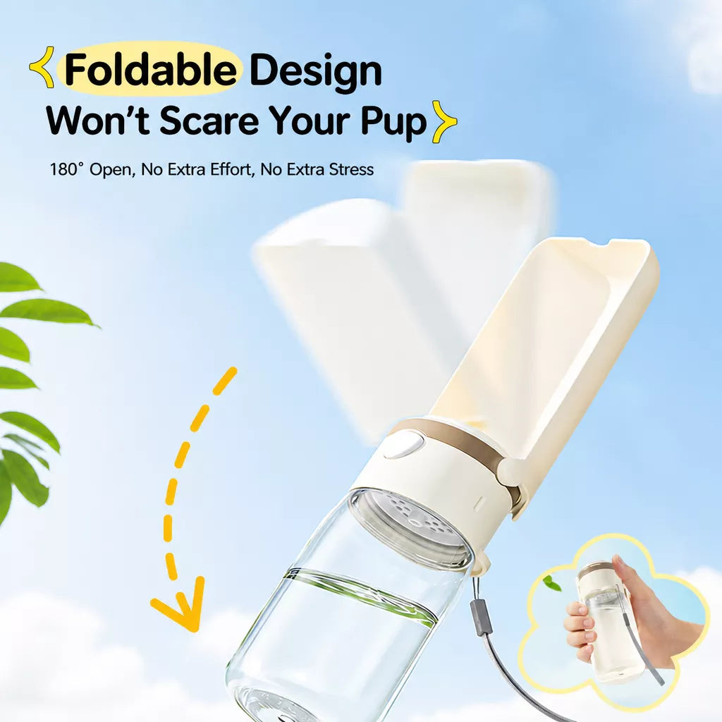 Portable Dog Water Bottle with Integrated Drinking Cup