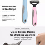 Double-Sided Dematting & Grooming Brush for Dogs and Cats