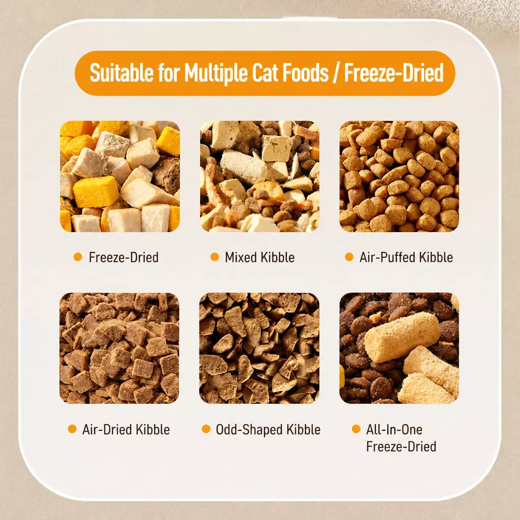 Automatic Pet Feeder with Separate Food and Water Bowls