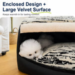 Covered Dog Bed Tent with Removable Washable Cushion