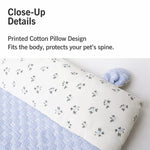 Cotton-Linen Pet Mat with Bunny-Ear Pillow for Cats and Dogs