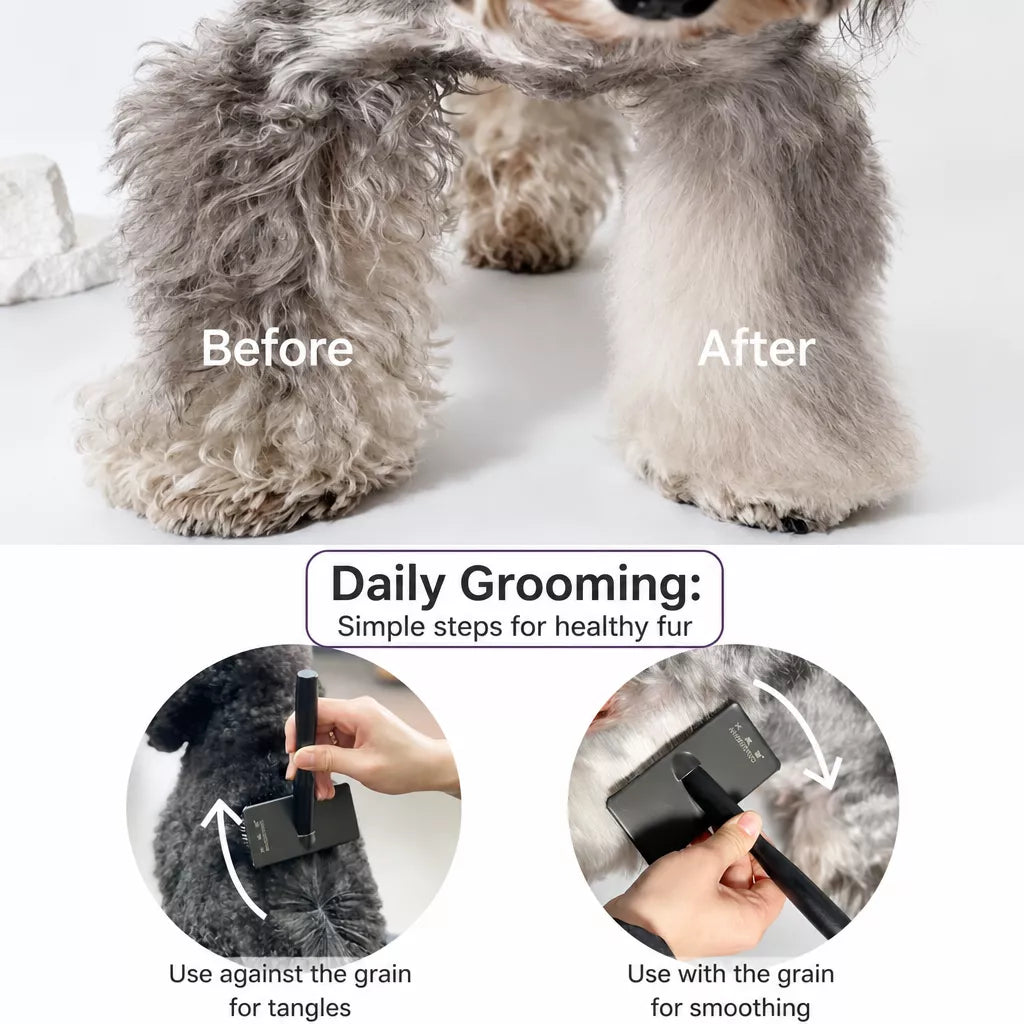 Pet Slicker Brush for Cats and Dogs – Long-Hair Grooming Tool