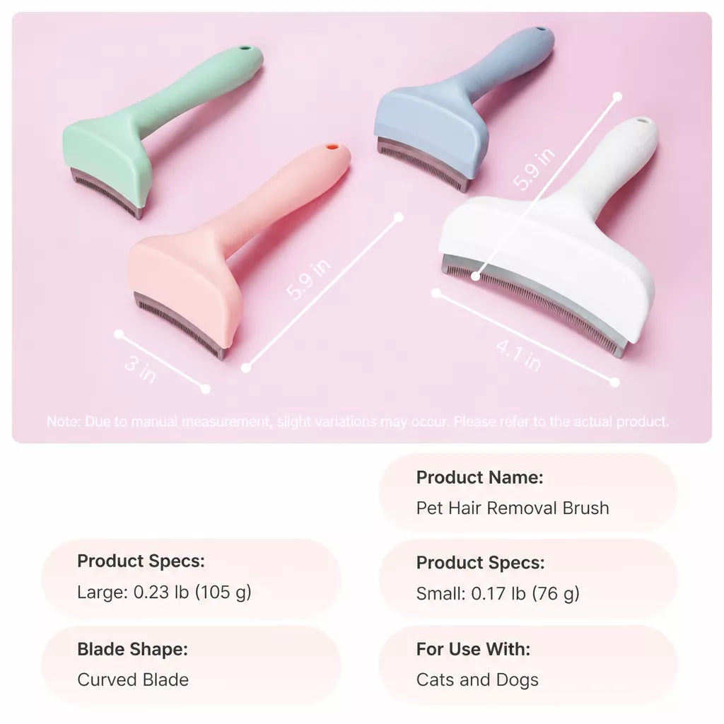 Cat & Dog Curved Thinning Grooming Comb for Loose Hair