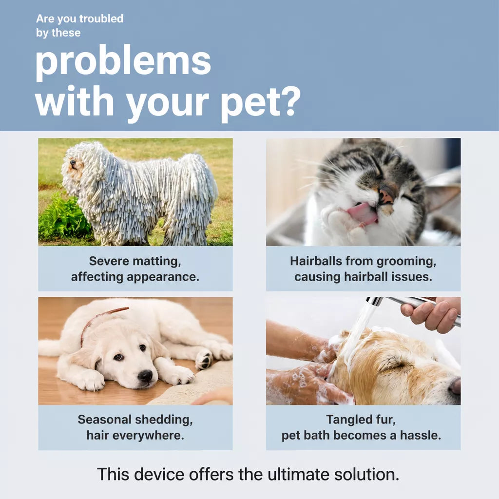 Pet Cat & Dog Detangling and Deshedding Grooming Comb