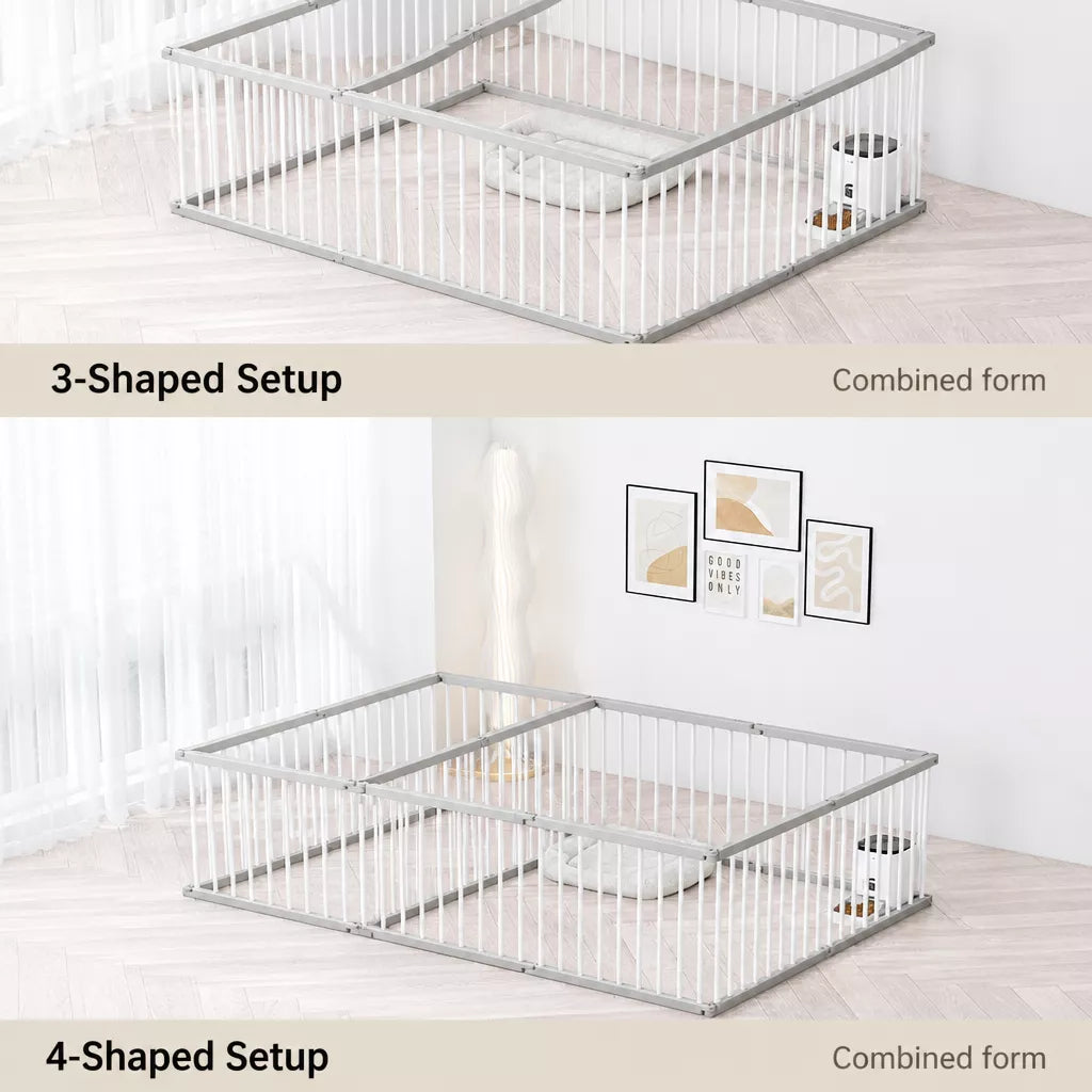 Indoor Dog Playpen with Double Doors, 23.6-Inch High