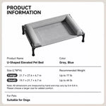 Elevated Faux Leather Dog Bed with Three-Sided Design
