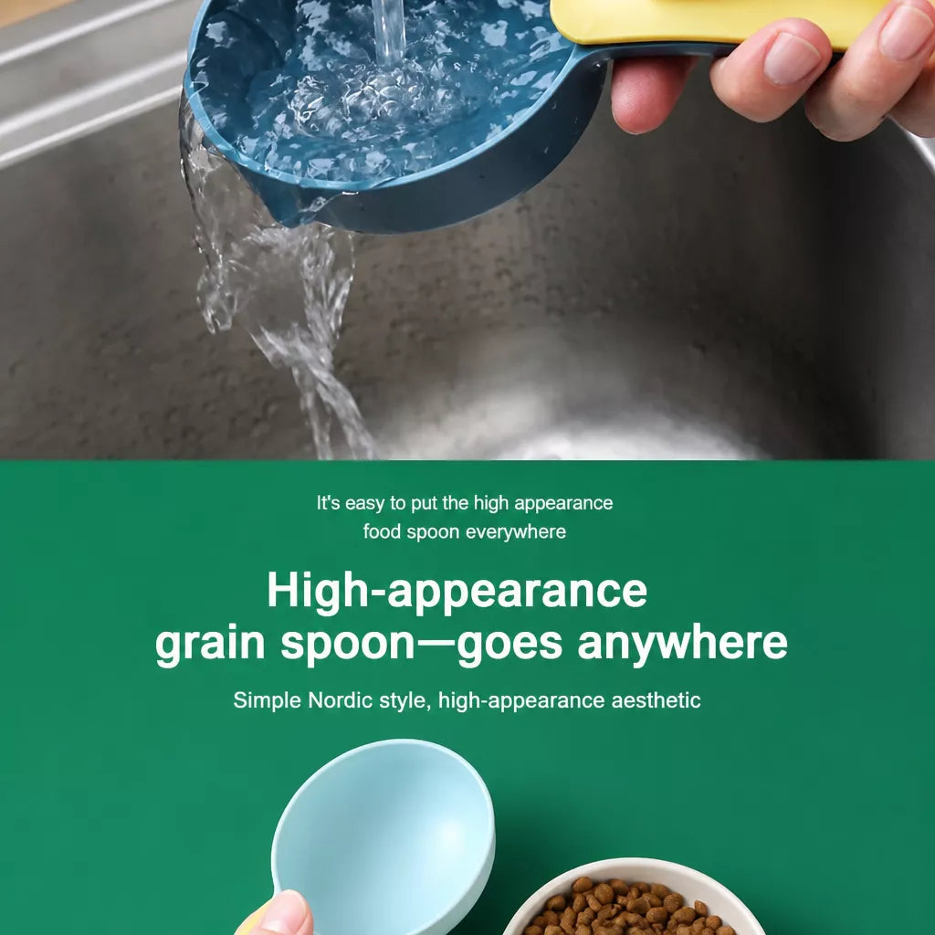 Pet Food Measuring Scoop with Bag Clip