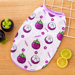 Pet Vest for Dogs and Cats – Cartoon Fruit Print Polyester Apparel