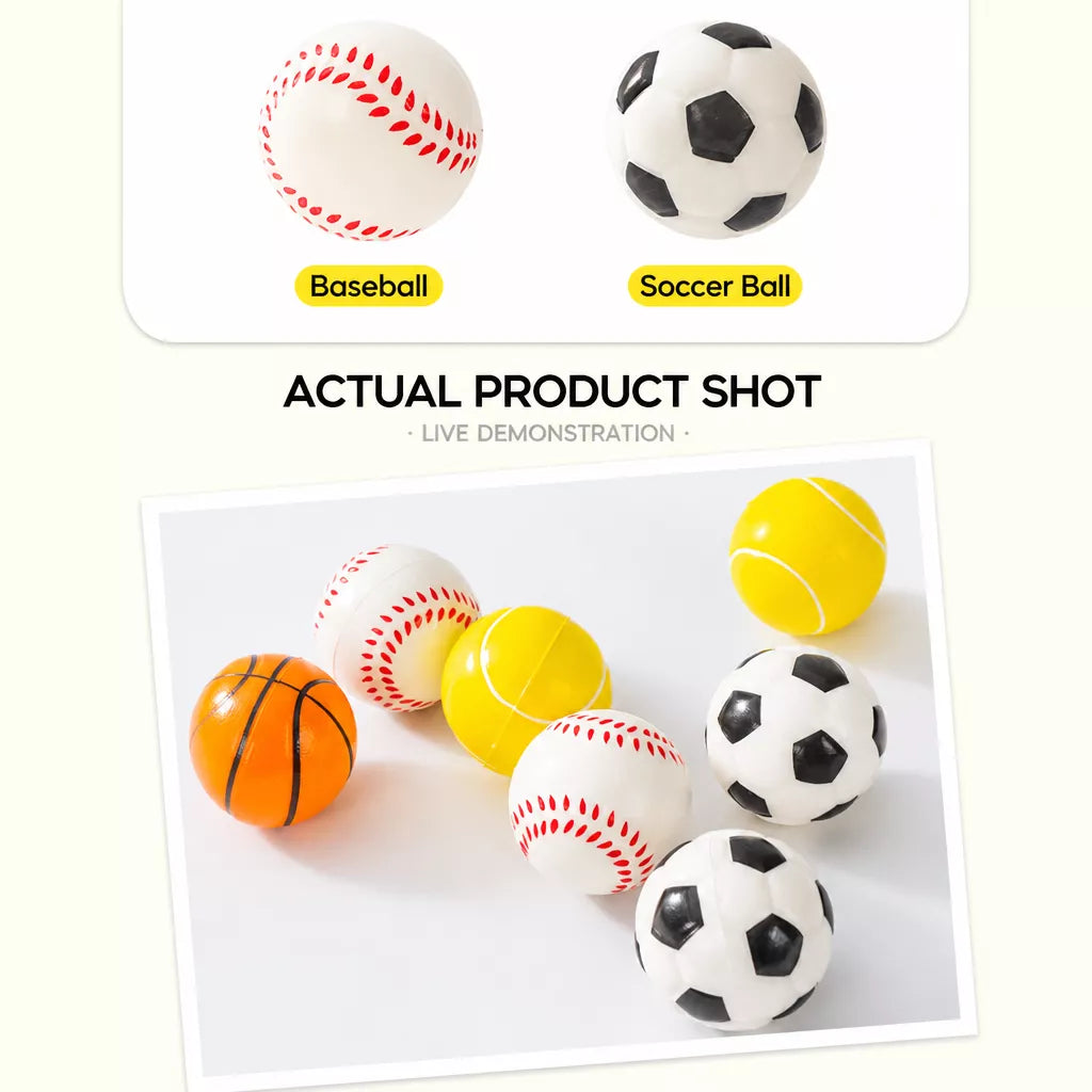 Cat Sports Ball Toys, 6 cm Latex Balls for Playtime