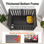 Metal Dog Crate with Waste Tray for Small to Large Dogs