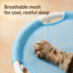 Elevated Round Pet Bed with Breathable Hammock