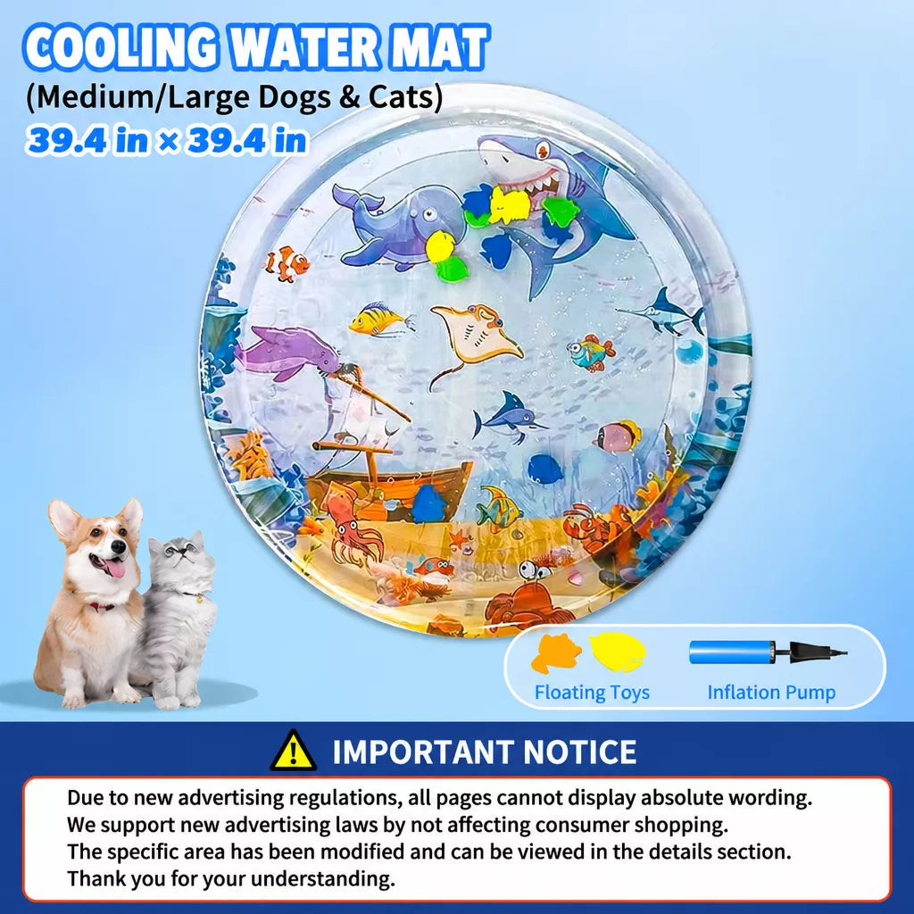 Inflatable Water-Filled Pet Mat with Pump
