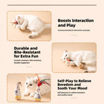 Beechwood Wobble Cat Toys with Feather and Twist Designs