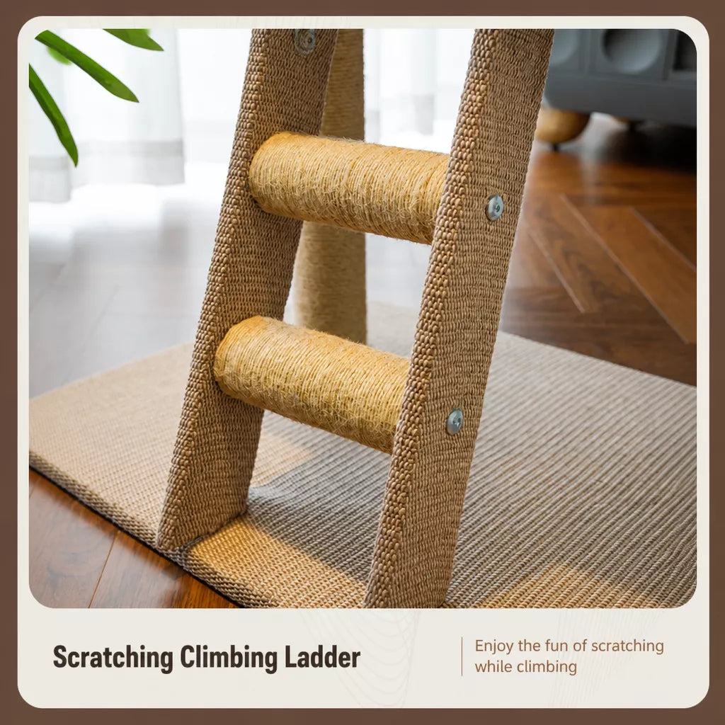 Compact Cat Tree with Sisal Scratching Post and Resting Bed