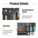 Metal Dog Crate with Waste Tray for Small to Large Dogs