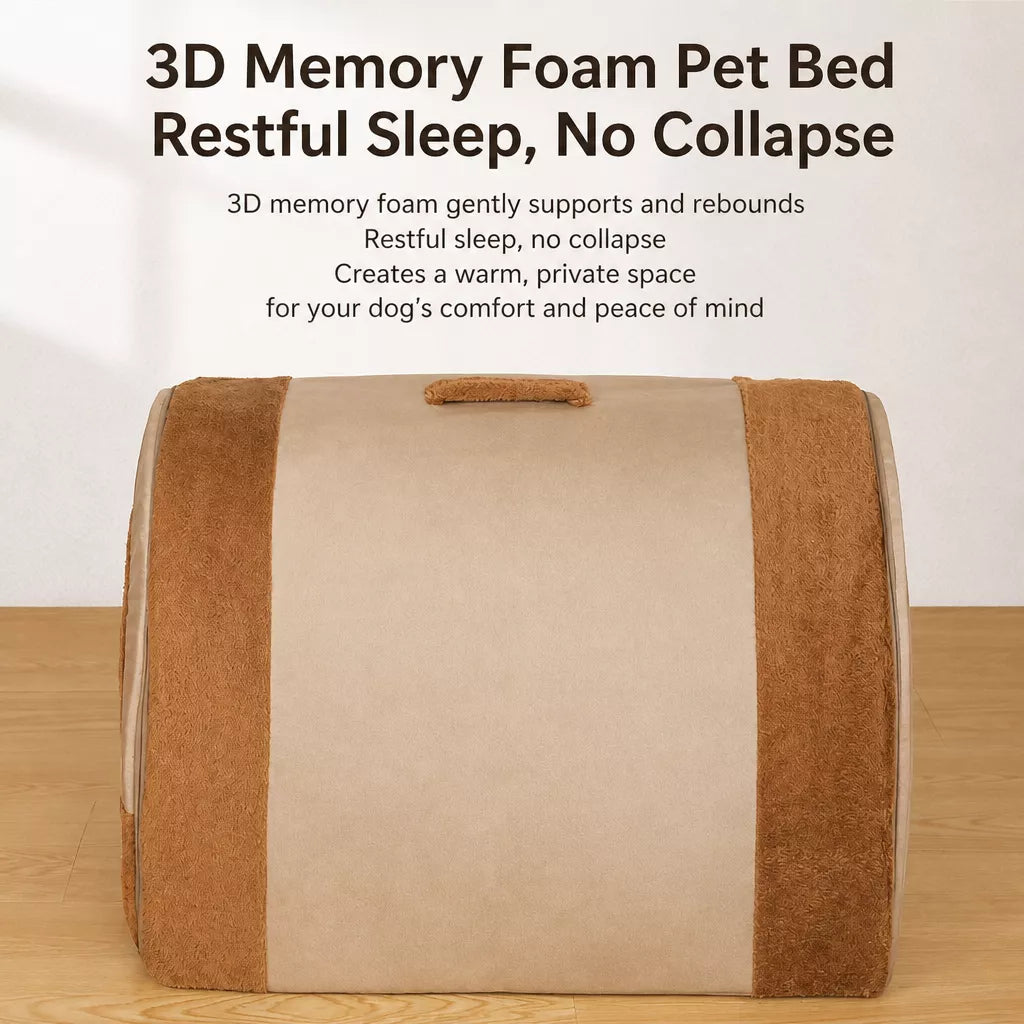 Enclosed Washable Pet House Bed