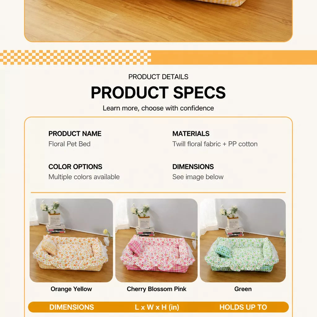 All-Season Pet Bed for Cats and Small to Medium Dogs