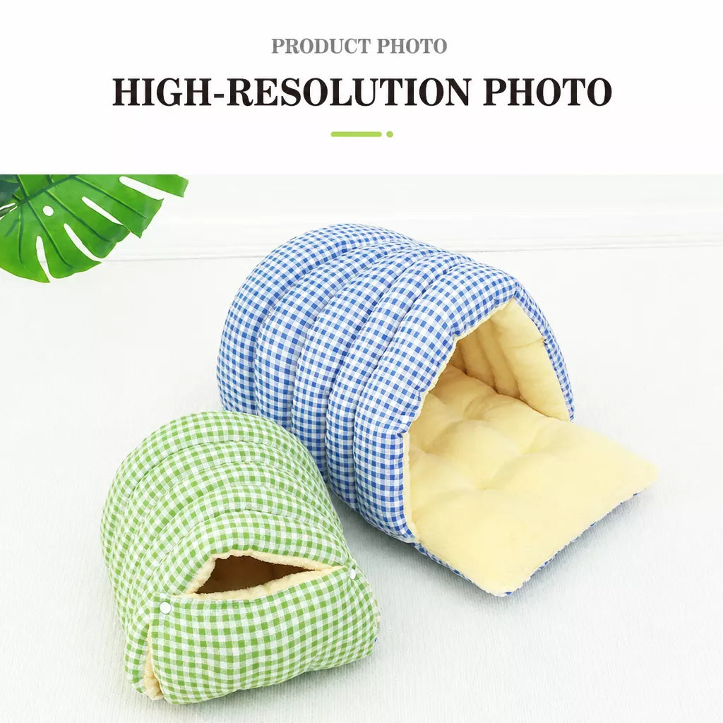 Semi-Enclosed Pet Bed with Removable Washable Cover