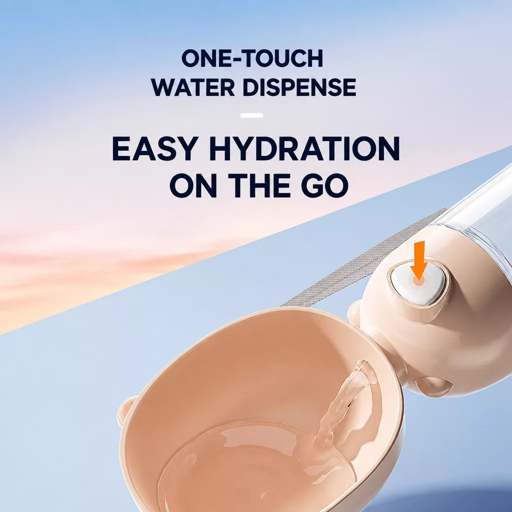 Portable Dog Water Bottle for Walks, Travel & Outdoor Adventures