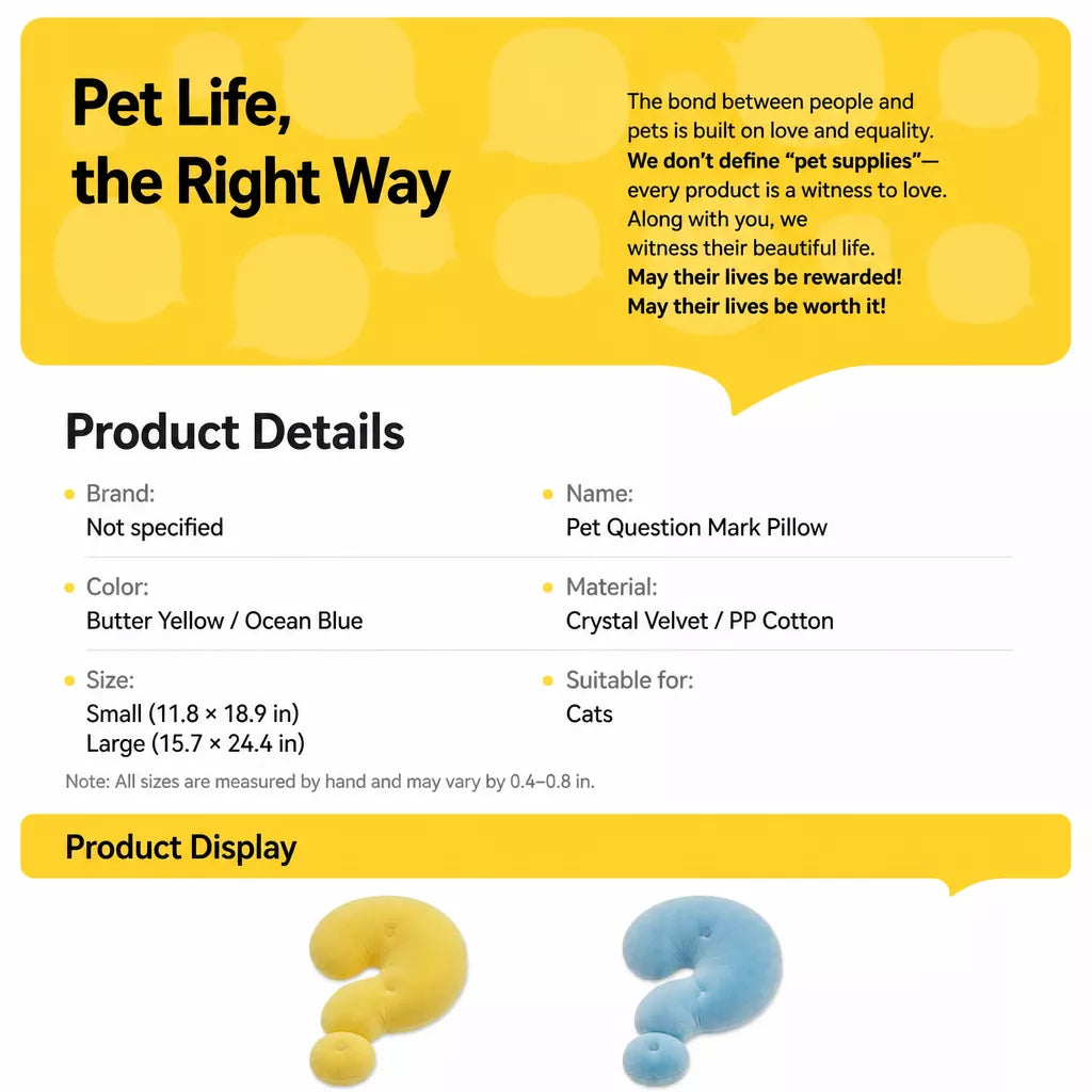 Pet Pillow Bed for Cats and Dogs