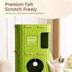 4-Tier Cat Tree with Enclosed House and Scratching Board