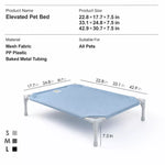 Elevated Pet Bed with Breathable Fabric and Steel Frame