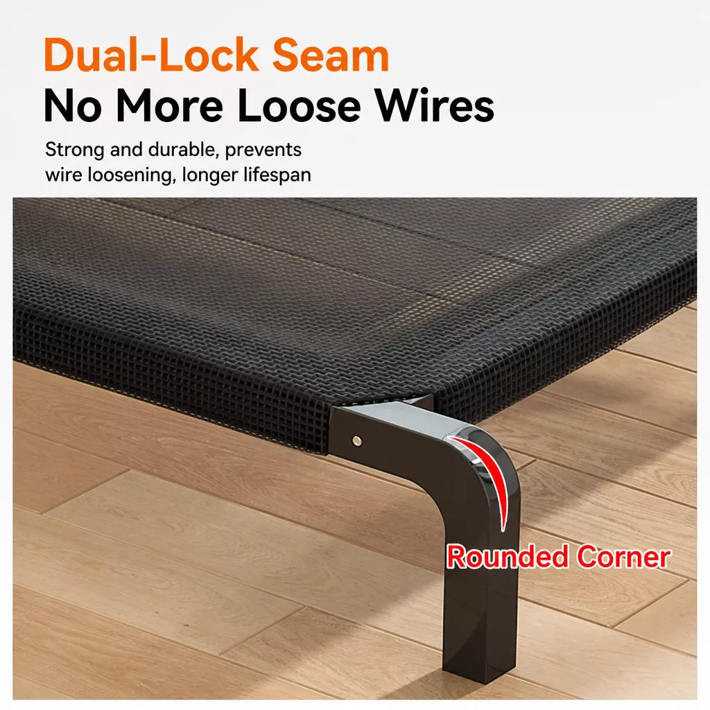 Elevated Mesh Dog Bed with Iron Frame