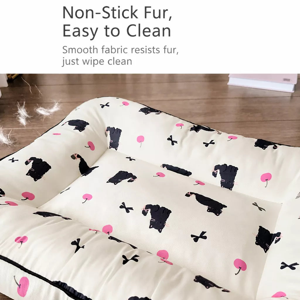 Cotton-Linen Pet Bed Cushion for Small Pets