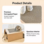Corrugated Cardboard Cat House and Scratcher