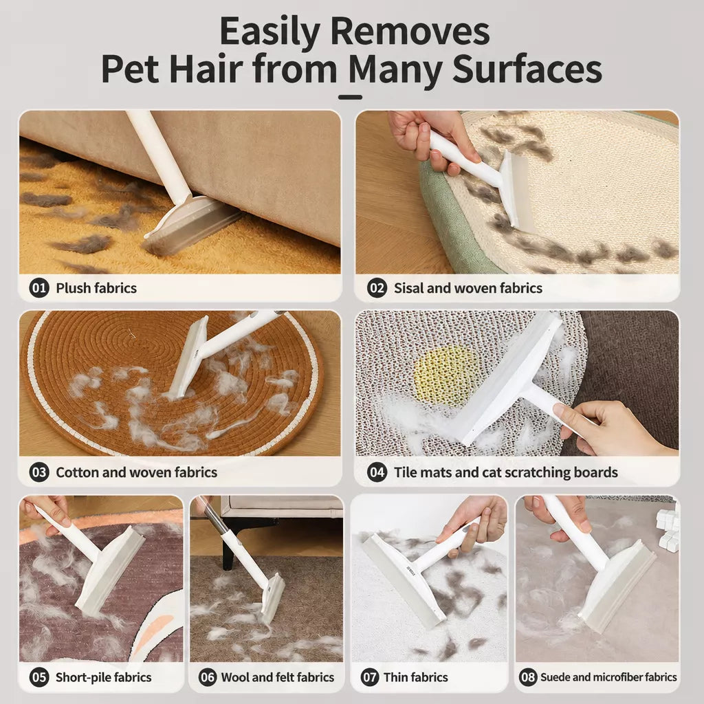 Pet Hair Removal Brush with Short or Long Handle