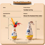 Wobble Cat Toy with Feather