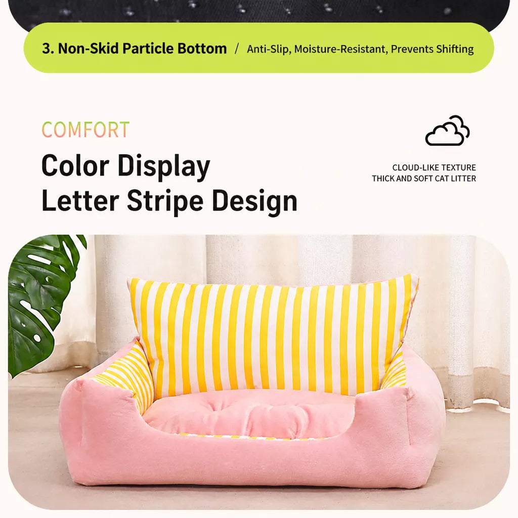 Pet Bed and Cushion for Cats and Small Dogs
