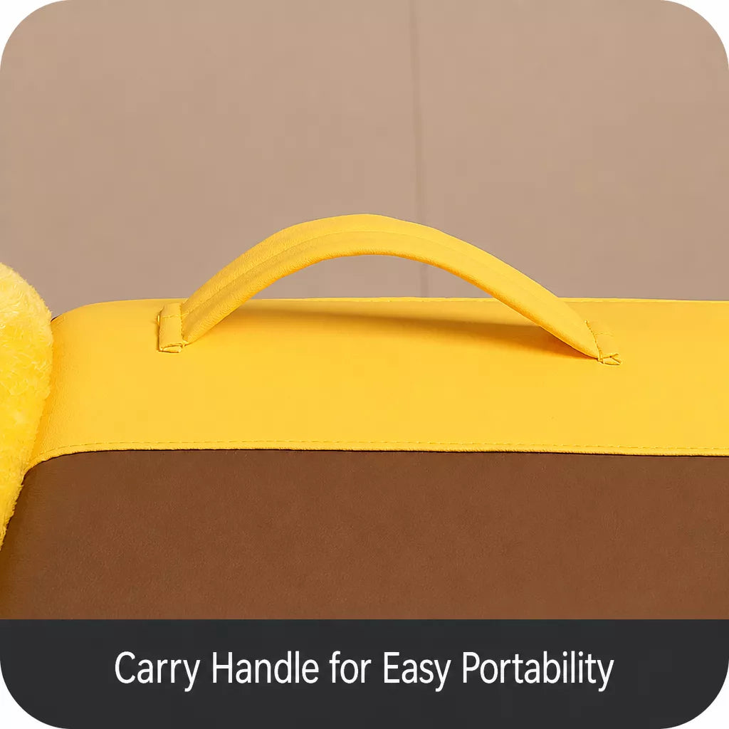 Enclosed Plush Pet Cave Bed with Carry Handle