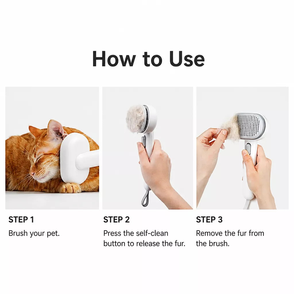 Aumuca 2-in-1 Dog & Cat Grooming Brush and Dematting Comb