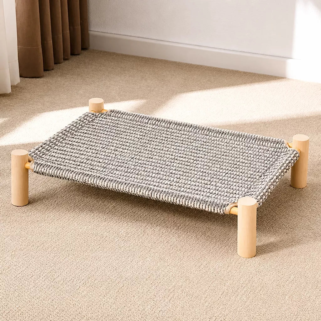 Elevated Cat Bed with Scratching Surface