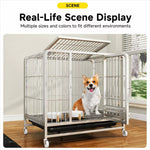 Reinforced Iron Dog Crate with Toilet Tray