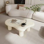 40 Inch Cloud Shaped Coffee Table for Living Room, Beige W1435S00006-djyc